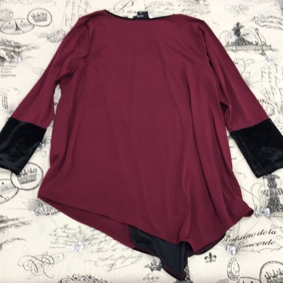 Alfani Plus Size Colorblocked Asymmetrical Tunic - Picture 3 of 4